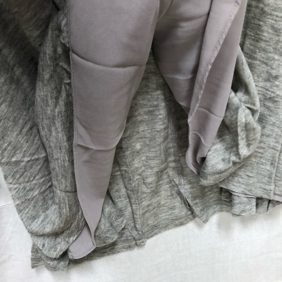 Umgee Layered Trapeze Swing Mini Dress Tunic Grey - Picture 3 of 8